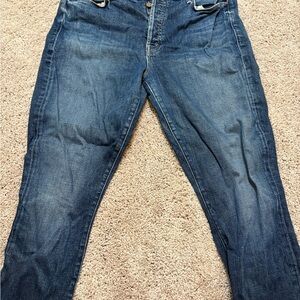 MOTHER Dark Blue Boyfriend Jeans